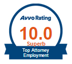 Avvo Rating 10.0 Superb Top Attorney Employment